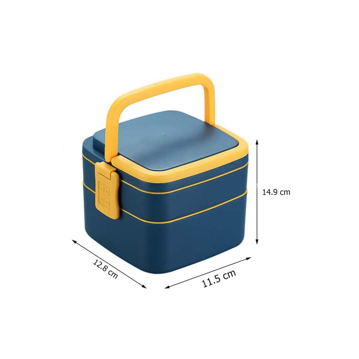 2868 Blue Double-layer Portable Lunch Box Stackable With Carrying Handle And Spoon Lunch Box 2868 Blue Double-layer Portable Lunch Box Stackable With Carrying Handle And Spoon Lunch Box